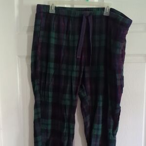 Old Navy Plaid Pajama Pants - Green and Purple